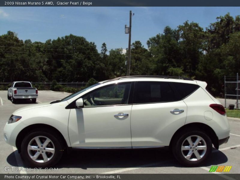 Glacier Pearl / Beige 2009 Nissan Murano S AWD