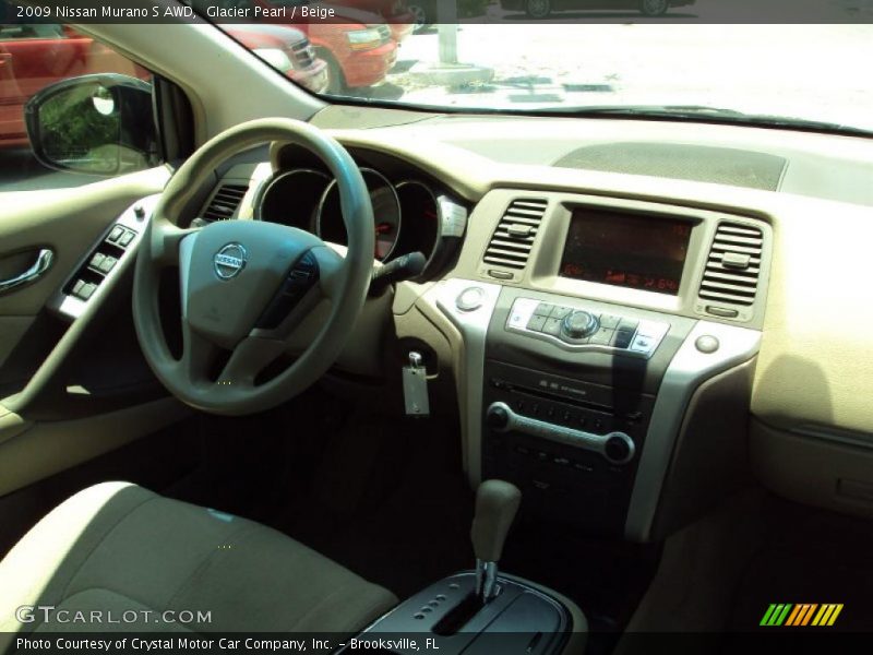 Glacier Pearl / Beige 2009 Nissan Murano S AWD
