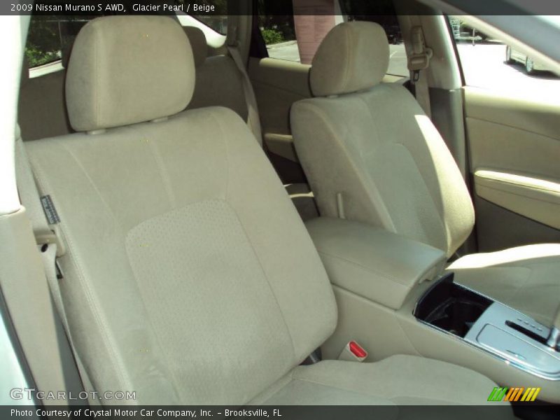 Glacier Pearl / Beige 2009 Nissan Murano S AWD