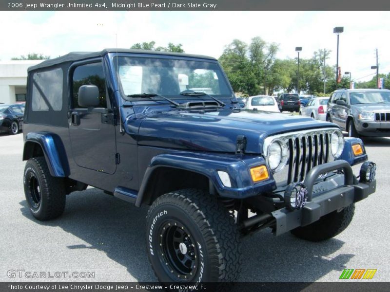 Midnight Blue Pearl / Dark Slate Gray 2006 Jeep Wrangler Unlimited 4x4