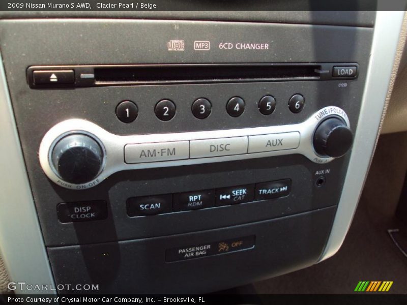 Glacier Pearl / Beige 2009 Nissan Murano S AWD