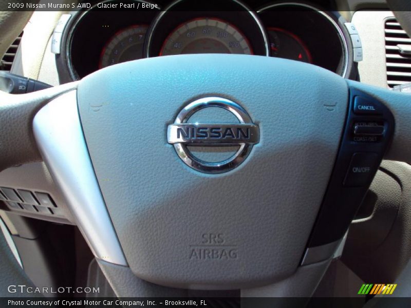 Glacier Pearl / Beige 2009 Nissan Murano S AWD