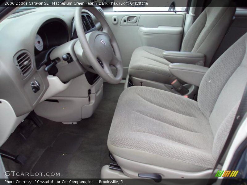 Magnesium Green Pearl / Dark Khaki/Light Graystone 2006 Dodge Caravan SE