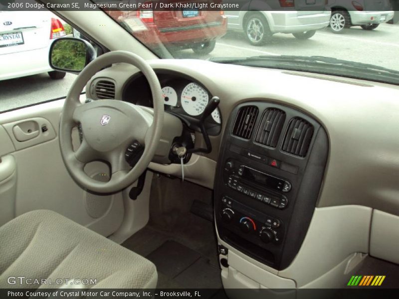 Magnesium Green Pearl / Dark Khaki/Light Graystone 2006 Dodge Caravan SE