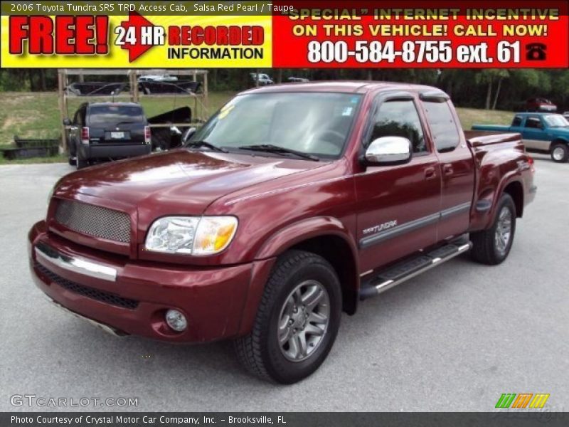 Salsa Red Pearl / Taupe 2006 Toyota Tundra SR5 TRD Access Cab