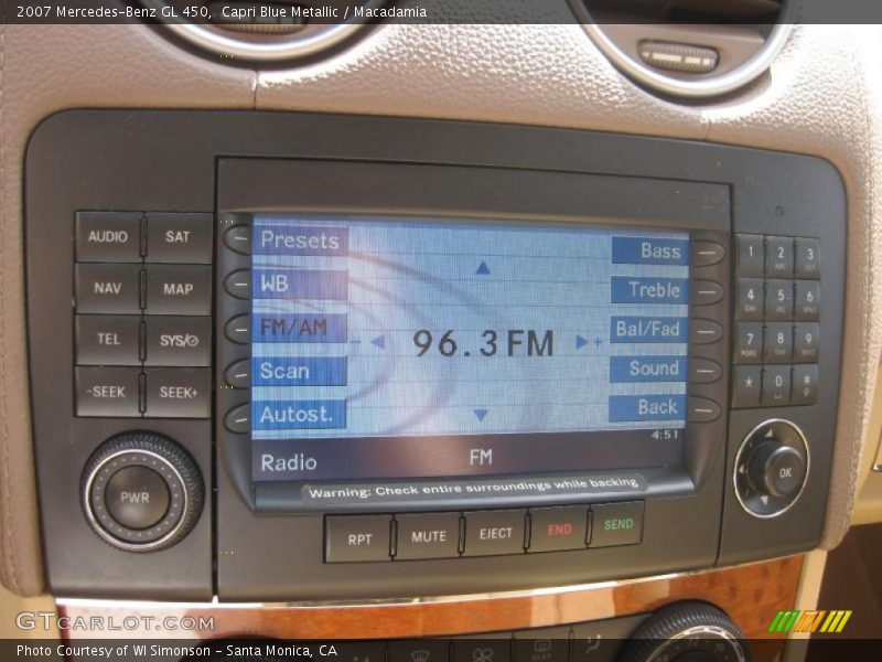 Capri Blue Metallic / Macadamia 2007 Mercedes-Benz GL 450