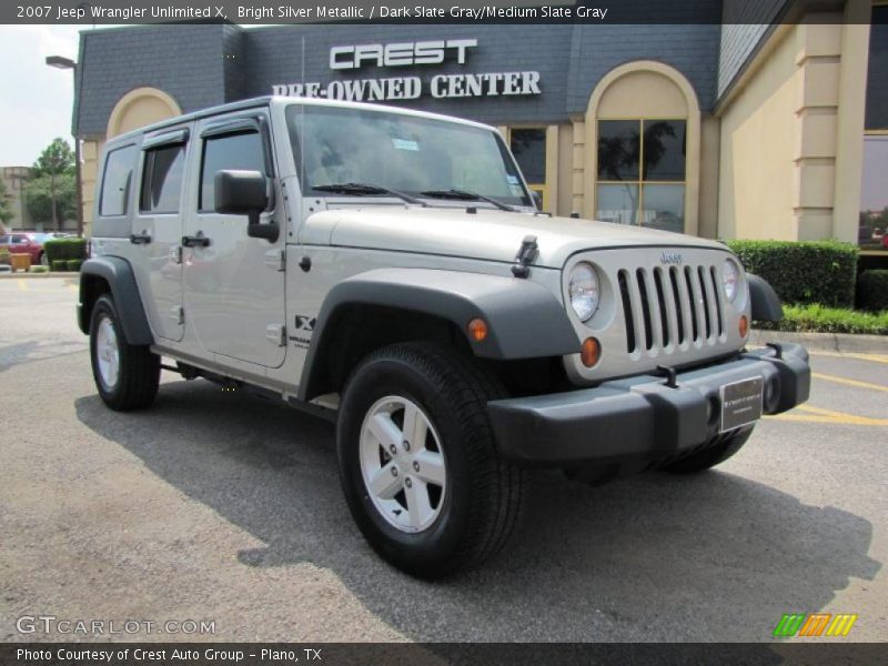 Bright Silver Metallic / Dark Slate Gray/Medium Slate Gray 2007 Jeep Wrangler Unlimited X
