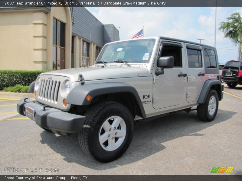 Bright Silver Metallic / Dark Slate Gray/Medium Slate Gray 2007 Jeep Wrangler Unlimited X