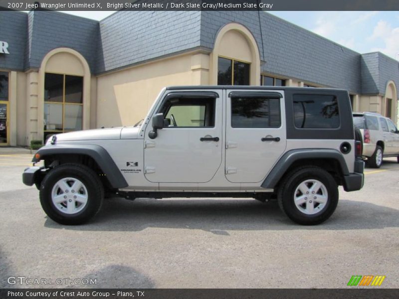 Bright Silver Metallic / Dark Slate Gray/Medium Slate Gray 2007 Jeep Wrangler Unlimited X