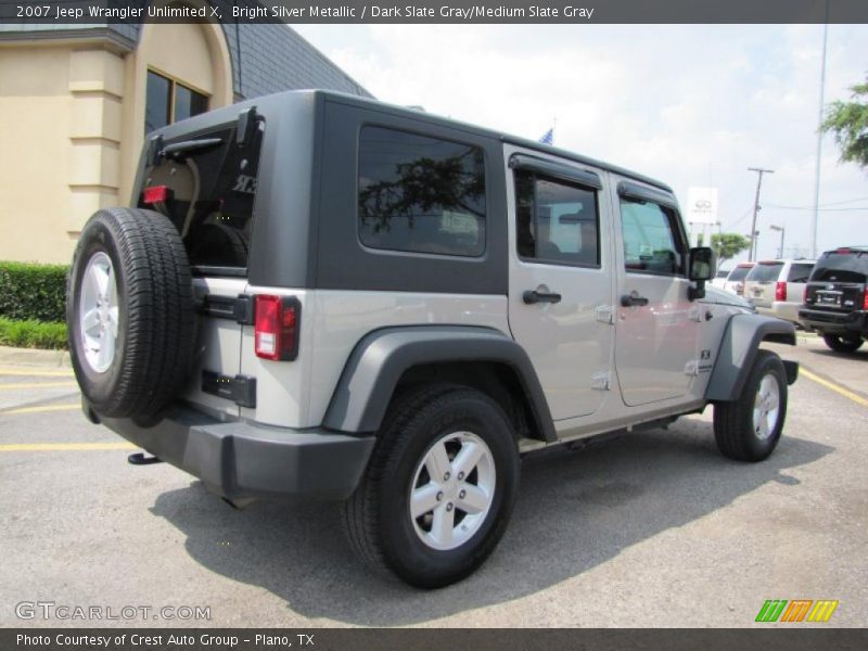 Bright Silver Metallic / Dark Slate Gray/Medium Slate Gray 2007 Jeep Wrangler Unlimited X