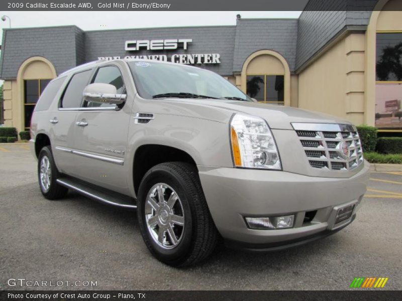 Gold Mist / Ebony/Ebony 2009 Cadillac Escalade AWD