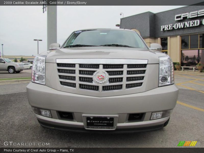 Gold Mist / Ebony/Ebony 2009 Cadillac Escalade AWD