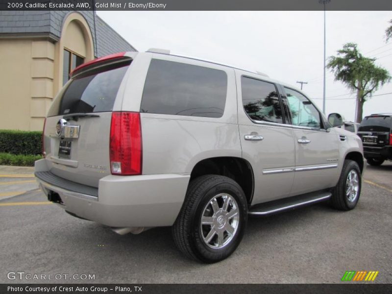Gold Mist / Ebony/Ebony 2009 Cadillac Escalade AWD