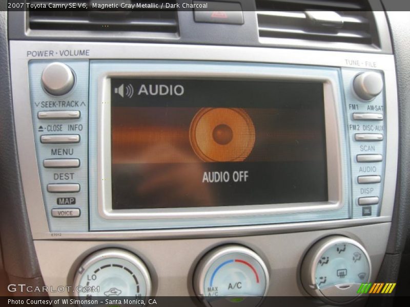 Magnetic Gray Metallic / Dark Charcoal 2007 Toyota Camry SE V6