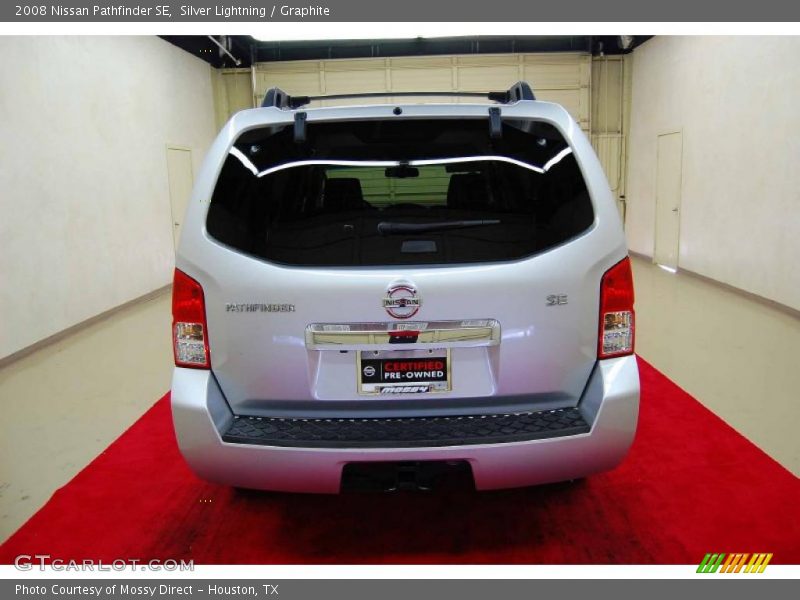 Silver Lightning / Graphite 2008 Nissan Pathfinder SE