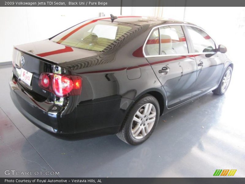 Black Uni / Pure Beige 2009 Volkswagen Jetta TDI Sedan
