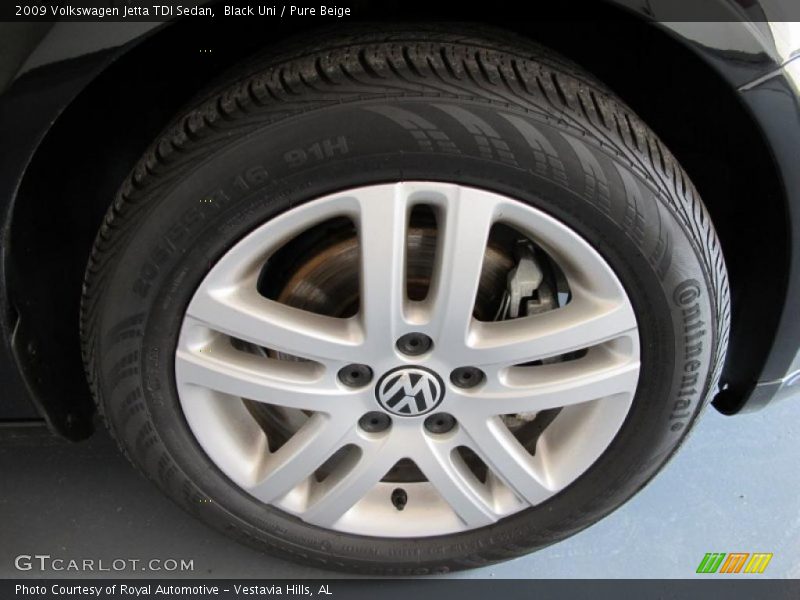 Black Uni / Pure Beige 2009 Volkswagen Jetta TDI Sedan