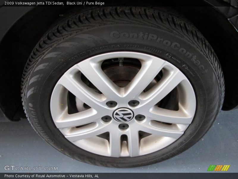 Black Uni / Pure Beige 2009 Volkswagen Jetta TDI Sedan