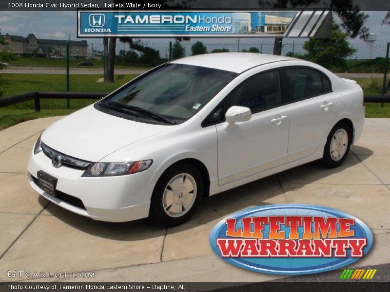 Taffeta White / Ivory 2008 Honda Civic Hybrid Sedan