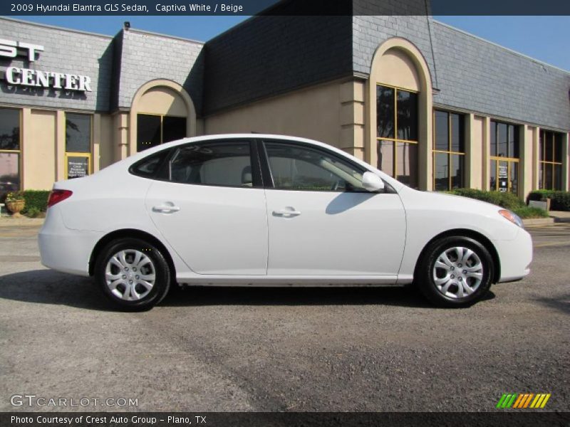Captiva White / Beige 2009 Hyundai Elantra GLS Sedan