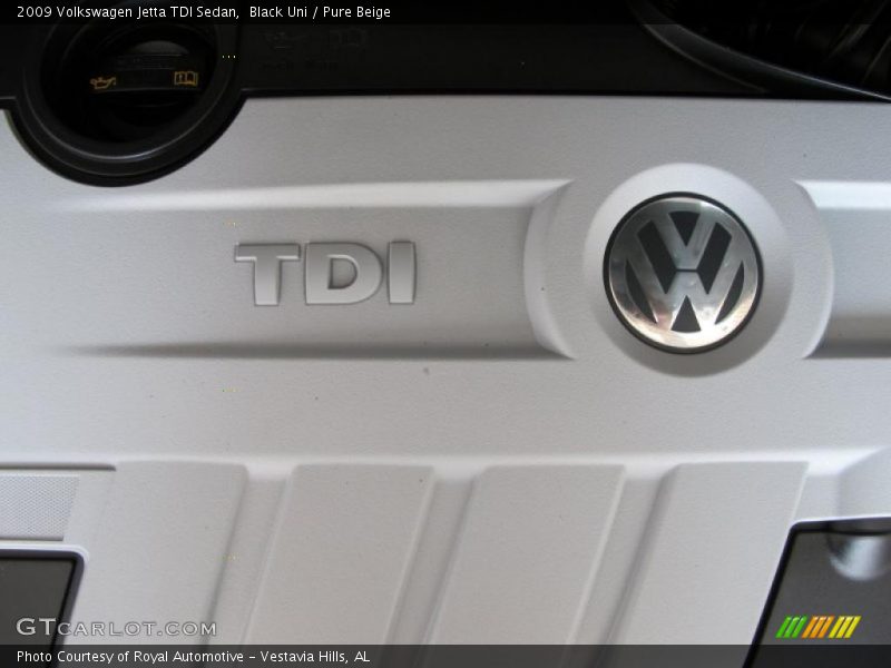 Black Uni / Pure Beige 2009 Volkswagen Jetta TDI Sedan