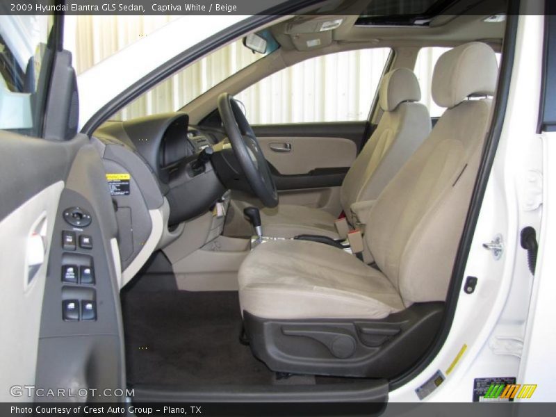 Captiva White / Beige 2009 Hyundai Elantra GLS Sedan