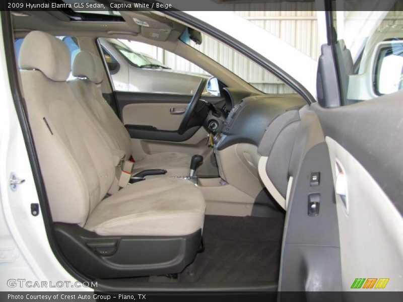 Captiva White / Beige 2009 Hyundai Elantra GLS Sedan