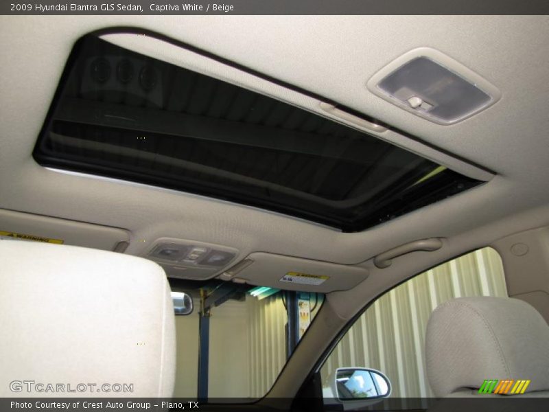 Captiva White / Beige 2009 Hyundai Elantra GLS Sedan