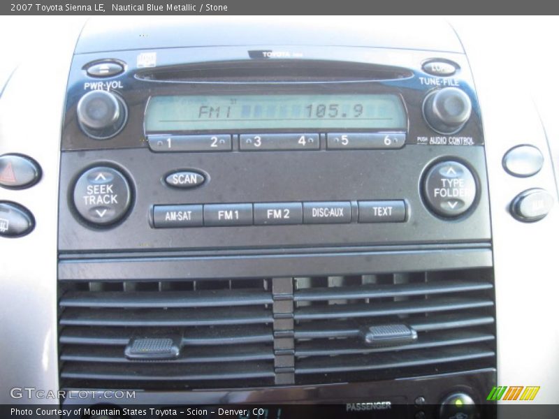 Nautical Blue Metallic / Stone 2007 Toyota Sienna LE
