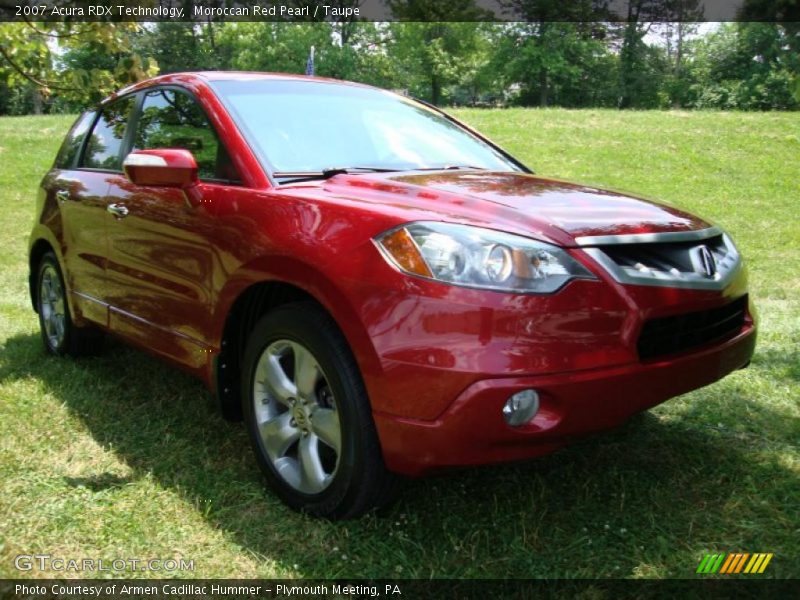 Moroccan Red Pearl / Taupe 2007 Acura RDX Technology