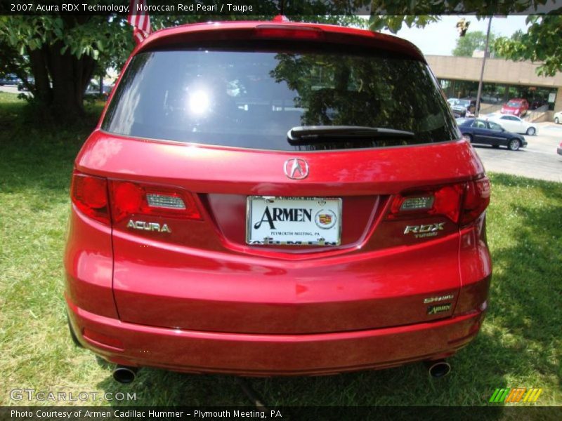Moroccan Red Pearl / Taupe 2007 Acura RDX Technology