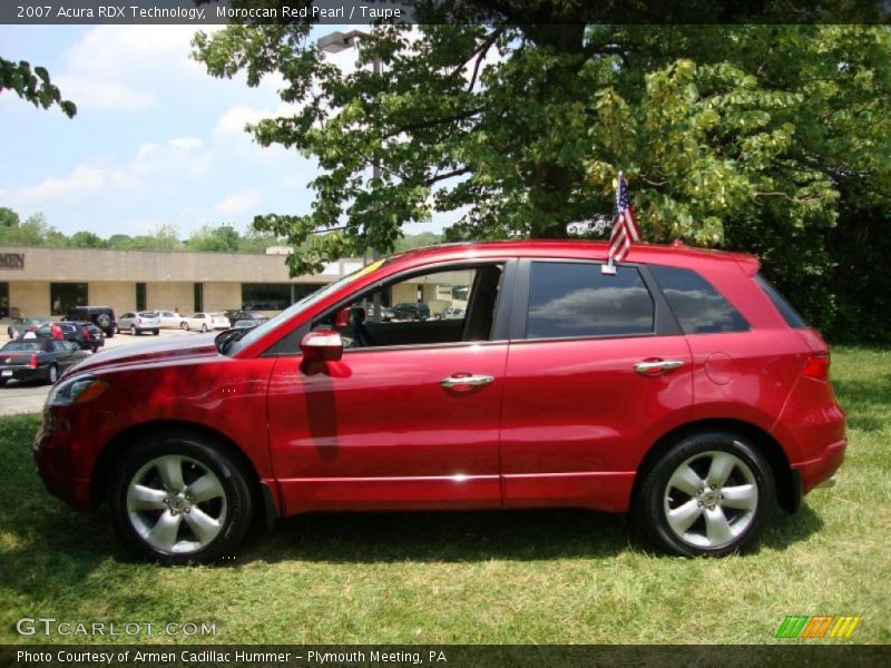 Moroccan Red Pearl / Taupe 2007 Acura RDX Technology