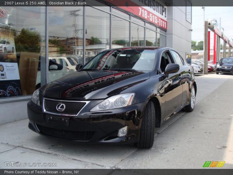 Obsidian Black / Black 2007 Lexus IS 250 AWD