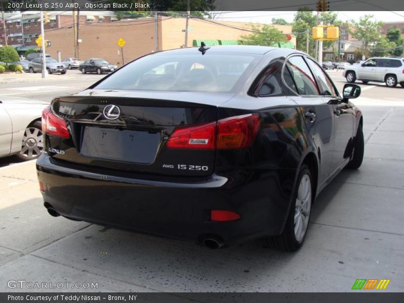 Obsidian Black / Black 2007 Lexus IS 250 AWD