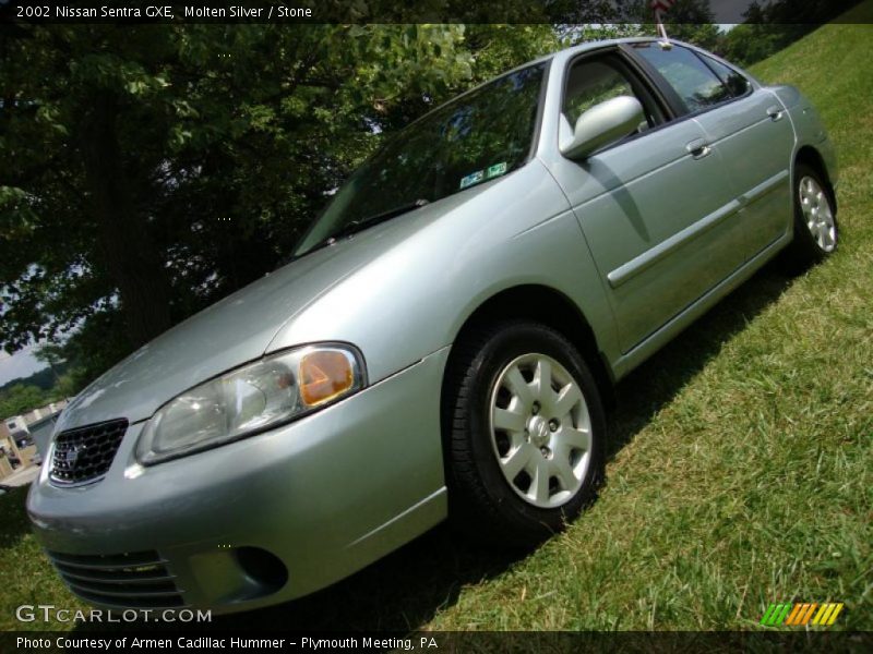 Molten Silver / Stone 2002 Nissan Sentra GXE
