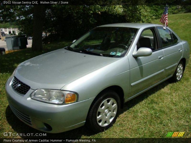 Molten Silver / Stone 2002 Nissan Sentra GXE