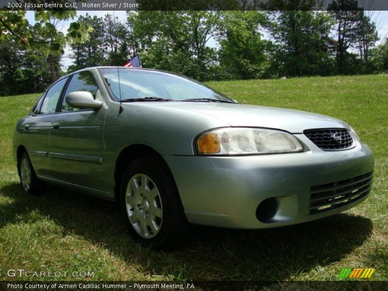 Molten Silver / Stone 2002 Nissan Sentra GXE