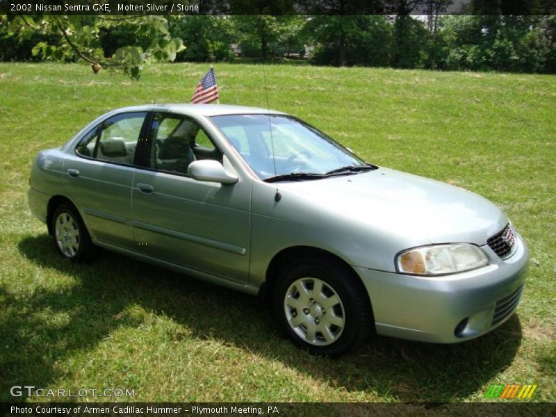 Molten Silver / Stone 2002 Nissan Sentra GXE