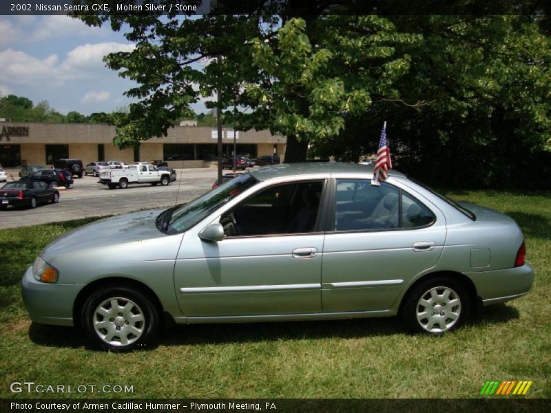 Molten Silver / Stone 2002 Nissan Sentra GXE
