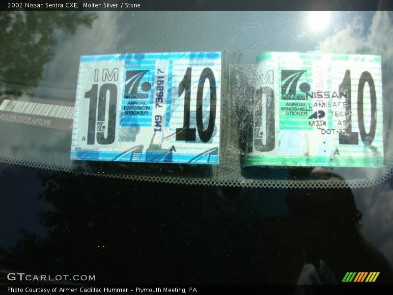 Molten Silver / Stone 2002 Nissan Sentra GXE