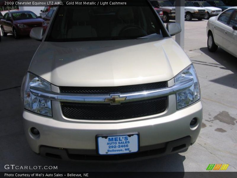 Gold Mist Metallic / Light Cashmere 2009 Chevrolet Equinox LTZ AWD