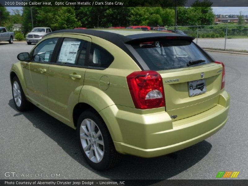 Optic Green Metallic / Dark Slate Gray 2010 Dodge Caliber Heat