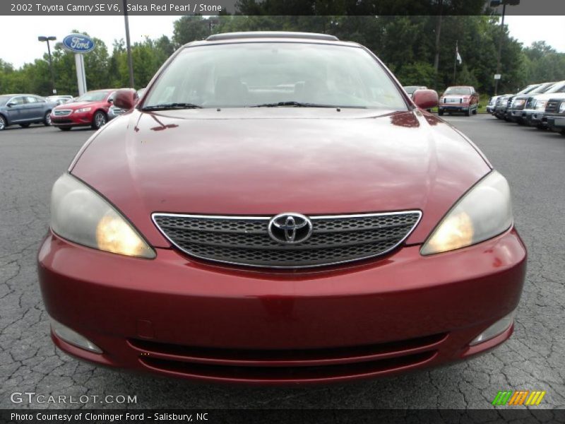 Salsa Red Pearl / Stone 2002 Toyota Camry SE V6