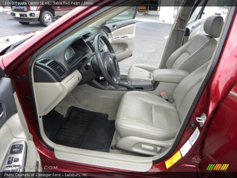 Salsa Red Pearl / Stone 2002 Toyota Camry SE V6