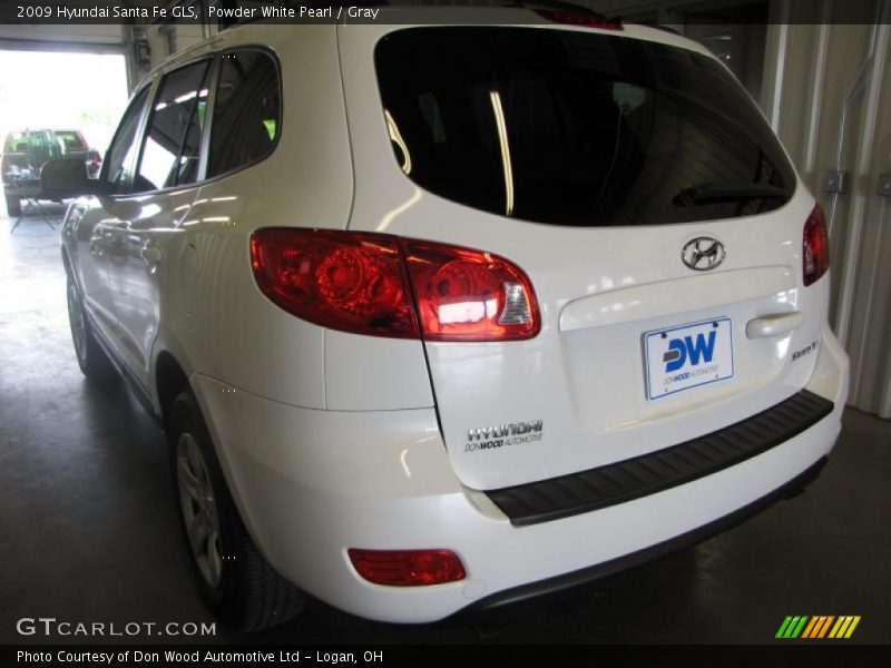 Powder White Pearl / Gray 2009 Hyundai Santa Fe GLS