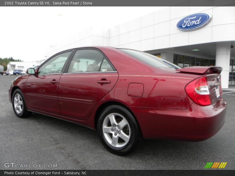 Salsa Red Pearl / Stone 2002 Toyota Camry SE V6