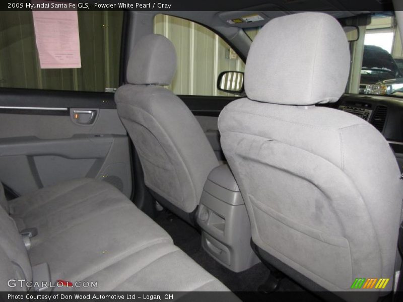 Powder White Pearl / Gray 2009 Hyundai Santa Fe GLS