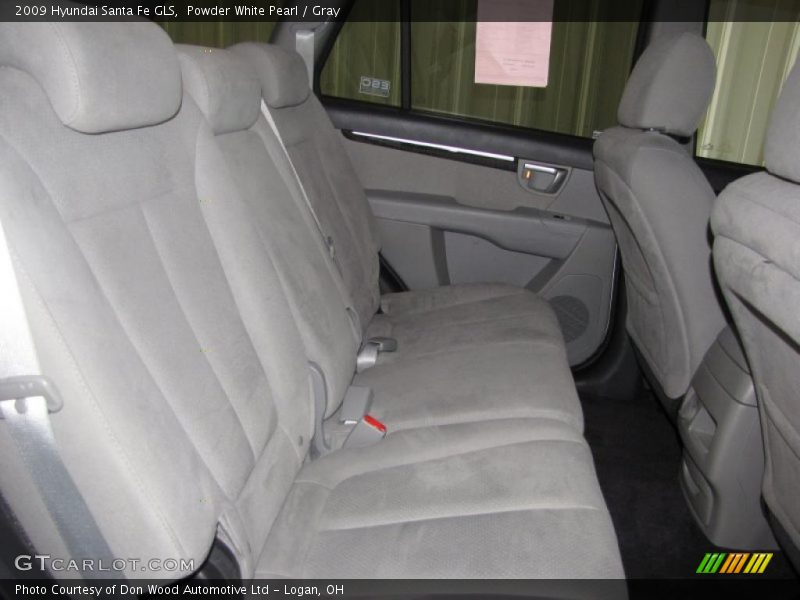 Powder White Pearl / Gray 2009 Hyundai Santa Fe GLS