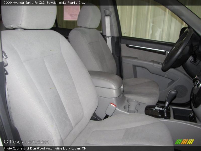 Powder White Pearl / Gray 2009 Hyundai Santa Fe GLS