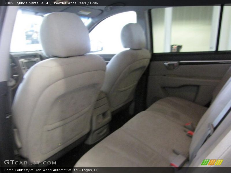 Powder White Pearl / Gray 2009 Hyundai Santa Fe GLS